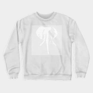 Elephant Line - White Crewneck Sweatshirt